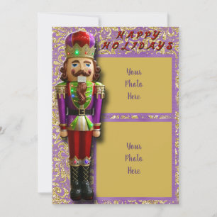 Nutcracker Halbfalte Happy Holidays Card