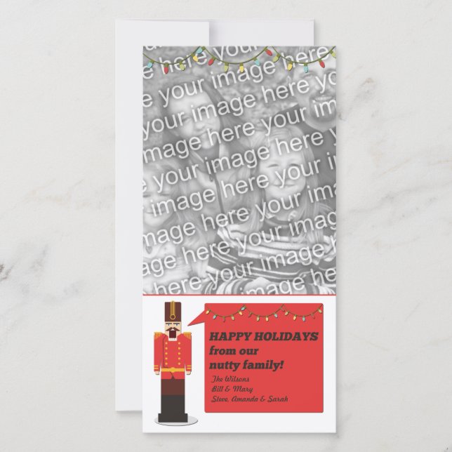 Nutcracker Happy Holidays, Vorlage für Fotokarten (Vorderseite)