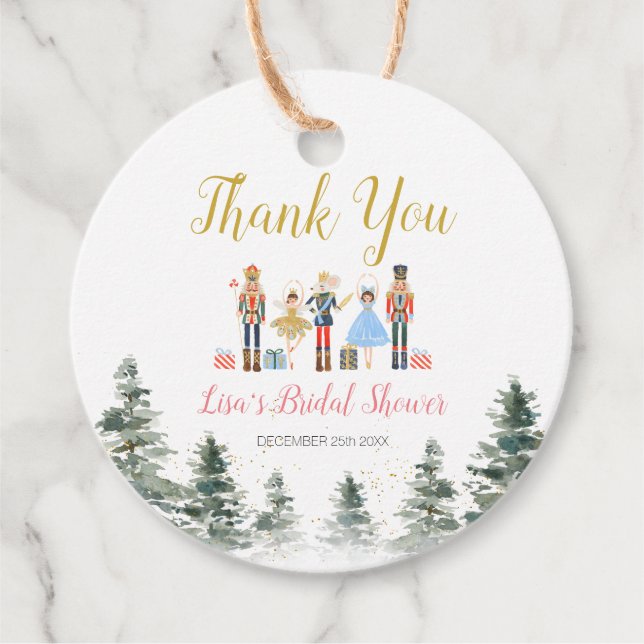 Nutcracker Holiday Brautparty Geschenkanhänger (Vorderseite)