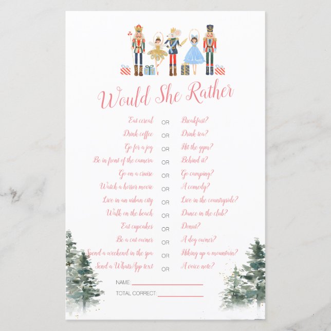 Nutcracker Holiday Brautparty würde sie eher (Vorderseite)