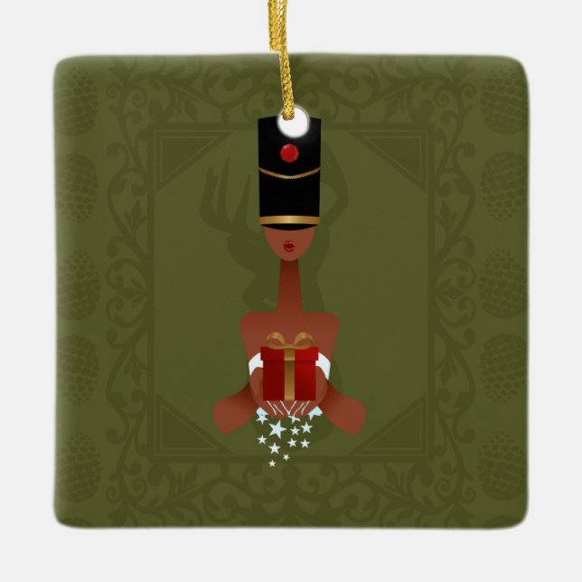 Nutcracker Holiday Geschenk Weihnachtsfeiertag Keramikornament (Vorderseite)