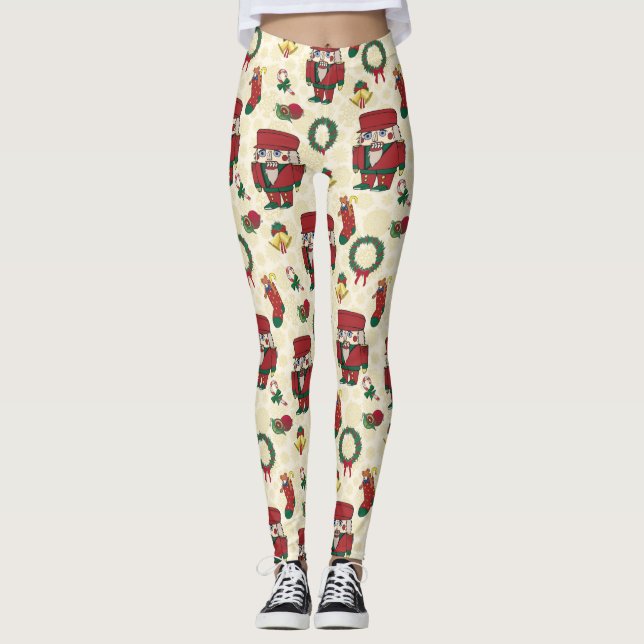 Nutcracker Holiday Weihnachten Leggings (Vorderseite)