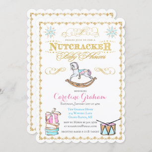 Nutcracker Holiday Winter Baby Shower Einladung