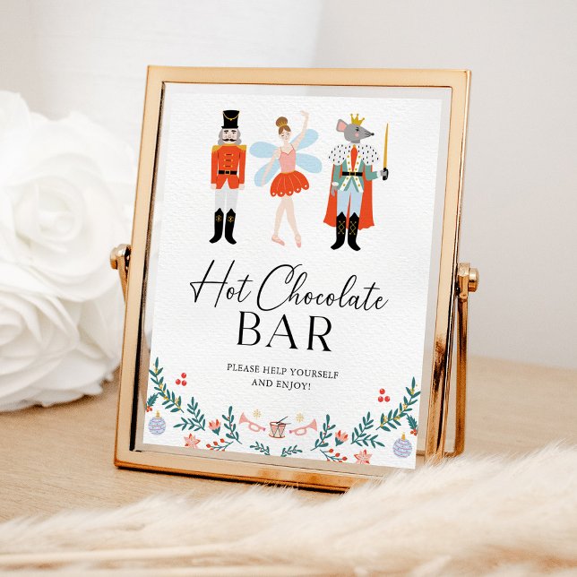 Nutcracker Hot Chocolate Bar Christmas Party Poster (Von Creator hochgeladen)