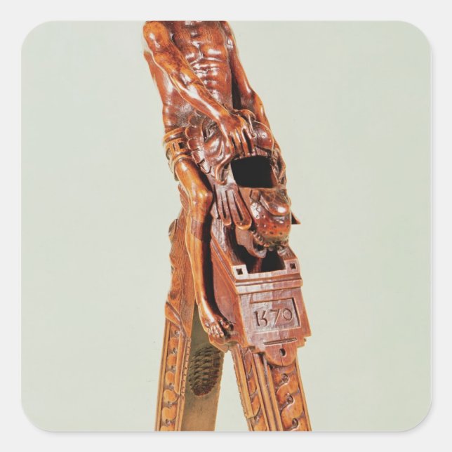 Nutcracker in Form eines Mannes Quadratischer Aufkleber (Vorderseite)