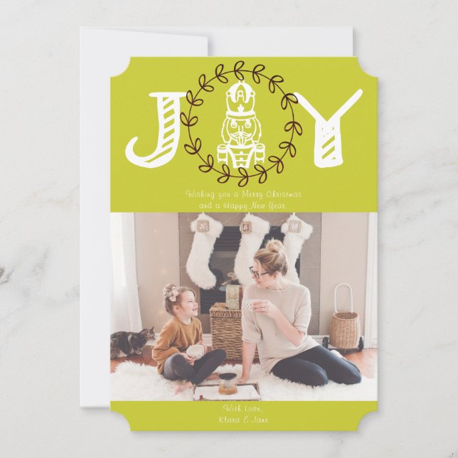 Nutcracker Joliday Foto Card Feiertagskarte (Vorderseite)