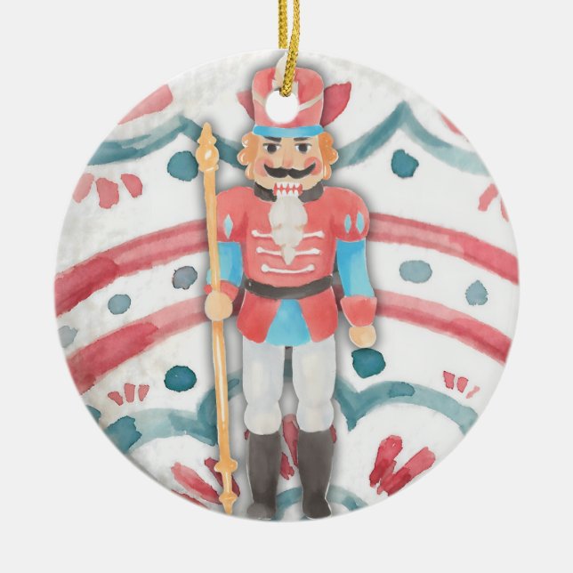 Nutcracker Keramik Ornament (Vorne)