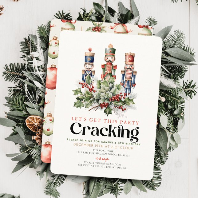 Nutcracker knacken Weihnachtsfeiertag Geburtstag Einladung (Von Creator hochgeladen)