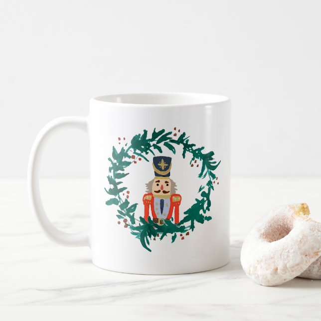 Nutcracker Kränz Malerei Weihnachten Kaffee Tasse (Mit Donut)