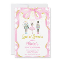 Nutcracker Land der Süßigkeiten Fairy Pink Einladu