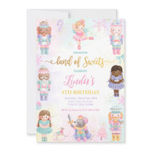 Nutcracker Land der Süßigkeiten Fairy Pink Einladu