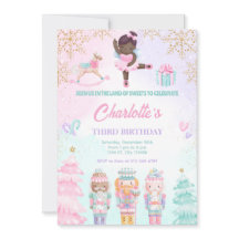 Nutcracker Land der Süßigkeiten Fairy Pink Einladu