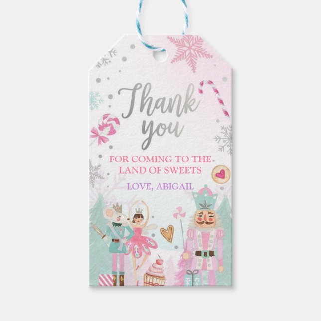 Nutcracker Land der Süßigkeiten Mädchen Gefallen D Geschenkanhänger (Vorderseite)