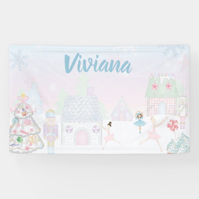 Nutcracker Land Süßigkeiten Banner (Horizontal)