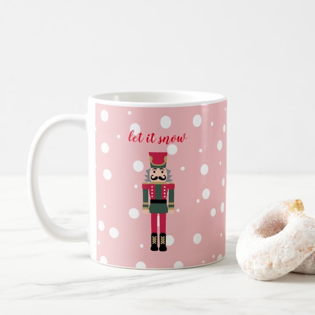 Nutcracker Let it Snow Weihnachten Kaffee Tasse (Mit Donut)