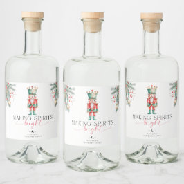 Nutcracker Making Spirituosen Helle Weihnachtsgesc Alkoholflaschenetikett