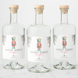 Nutcracker Making Spirituosen Helle Weihnachtsgesc Alkoholflaschenetikett