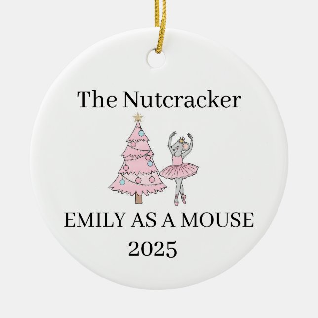 Nutcracker-Maus-Ornament, Geschenk von Cast-Mitgli Keramik Ornament (Vorne)