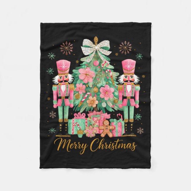 Nutcracker Merry Christmas Tree Ballet Dance Women Fleecedecke (Vorderseite)