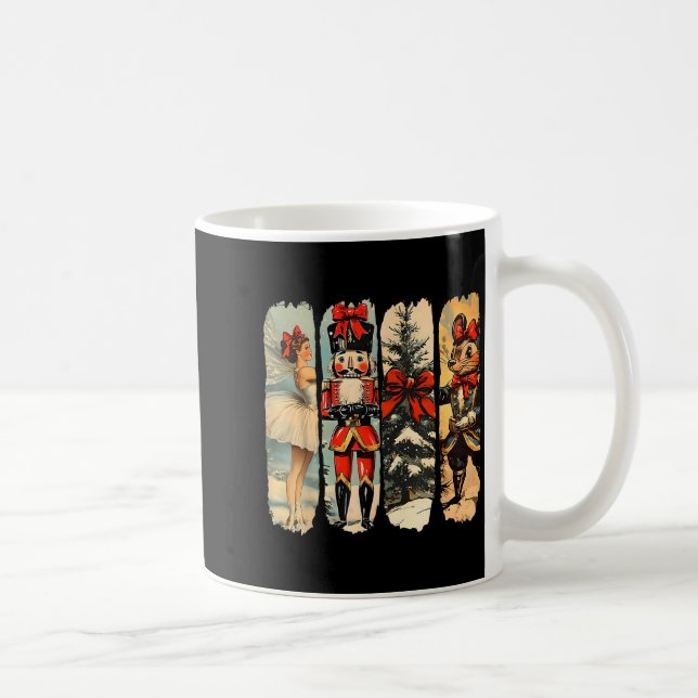 Nutcracker Merry Christmas Xmas Tree Family Pajama Kaffeetasse (Rechts)