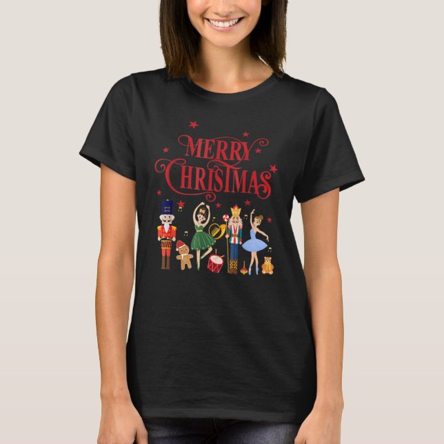 Nutcracker Merry Xmas Sugar Plum Fairy Nutcracker T-Shirt (Vorderseite)