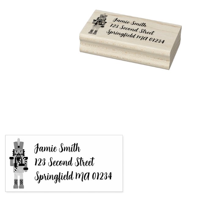 Nutcracker mit Candy Cane Gummistempel (Stempel)