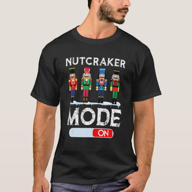 Nutcracker Mode On Dance Ballett Weihnachten Pajam T-Shirt (Vorderseite)