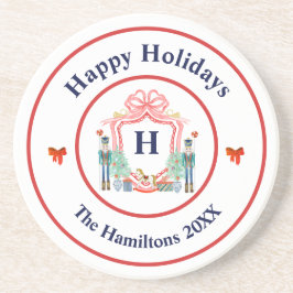 Nutcracker Monogram Christmas Getränkeuntersetzer