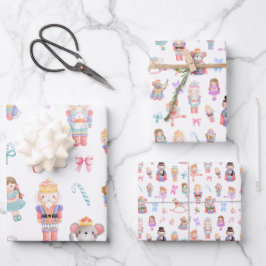 Nutcracker Muster Geschenkpapier Set