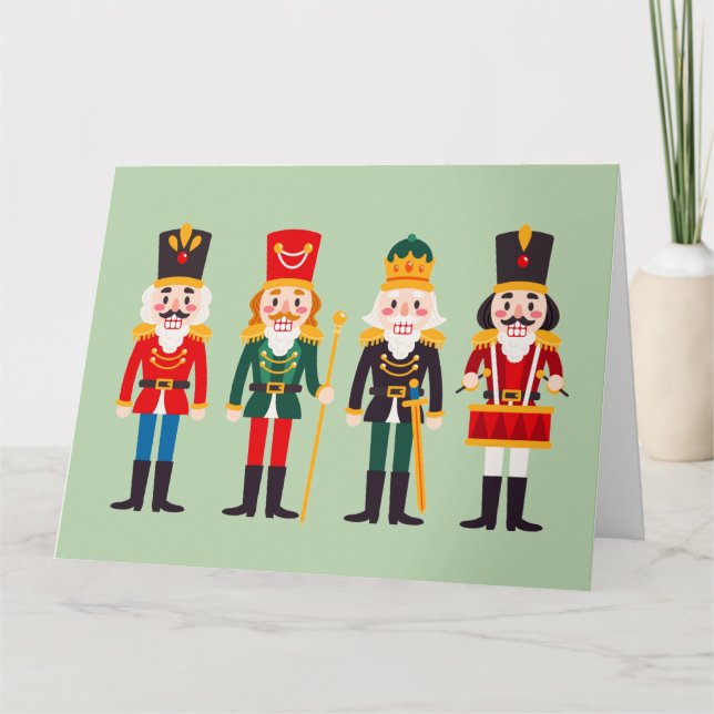 Nutcracker Napkins große Geschenktasche Karte (Vorderseite)