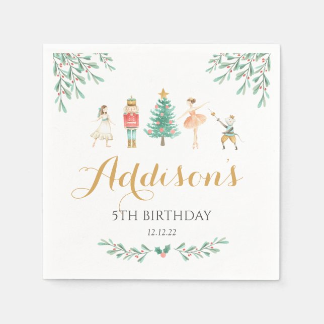 Nutcracker Napkins Sugar Plum Fairy Napkins Serviette (Vorderseite)