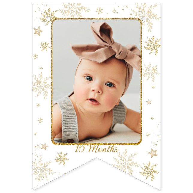 Nutcracker Onederland 1st Birthday Photo Milestone Wimpelkette (Zwölfte Fahne)