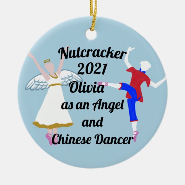Nutcracker-Ornament - Engel und Chinesisch Keramik Ornament (Vorne)