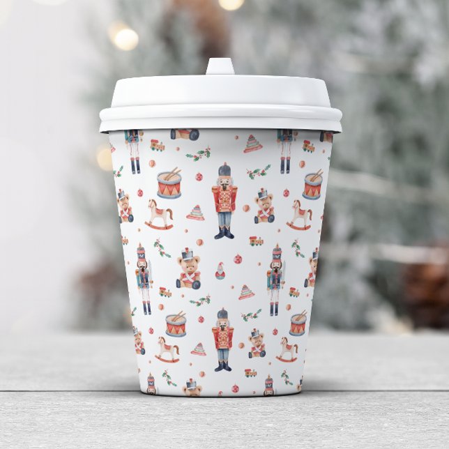 Nutcracker Paper Cups Pappbecher (Nutcracker Holiday Paper Cup by Painted Paperie)