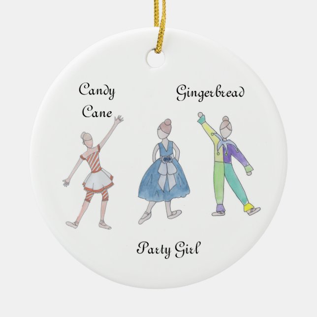 Nutcracker Party Girls/Pollie/Candy Cane Ornament (Vorne)