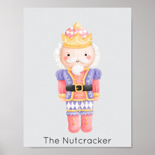 Nutcracker Pastel Christmas Poster