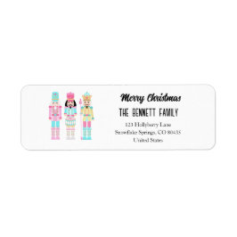 Nutcracker Pastel Merry Christmas Typography