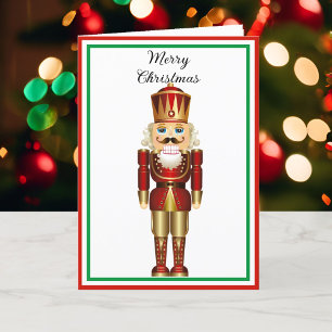 Nutcracker Personalisieren Text 5 x 7 Gefalteter U Feiertagskarte
