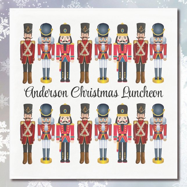 Nutcracker Personalisieren Text Soldier Weihnachte Serviette (Von Creator hochgeladen)