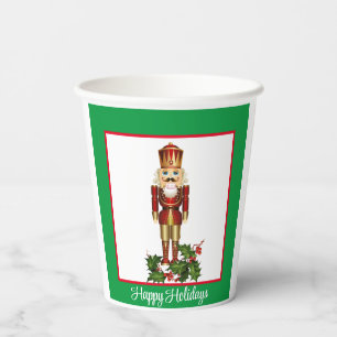 Nutcracker Personalisieren Text x 2 Weihnachten Pappbecher