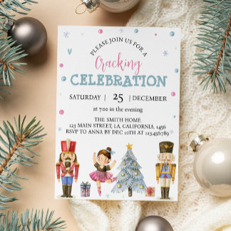 Nutcracker Pink Geburtstagsparty Einladung