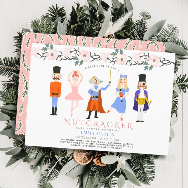 Nutcracker Pink Weihnachtsdusche Einladung (Von Creator hochgeladen)