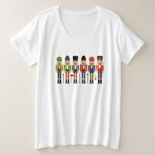 Nutcracker Plus Size Weihnachtsweihnachtsfest T -  Große Größe T-Shirt