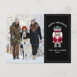 Nutcracker Red Black Elegantes Weihnachtsfest Foto Postkarte