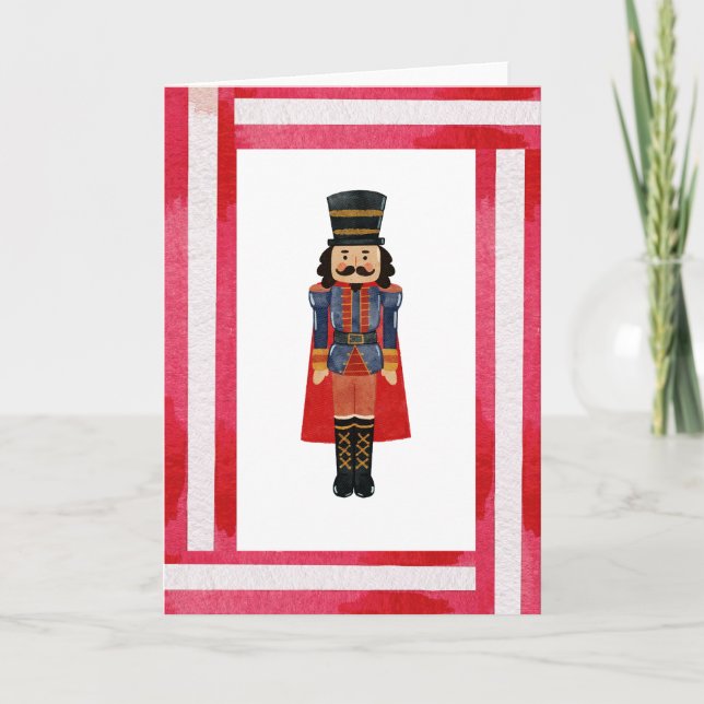 Nutcracker Red Bow Stripes Festliche Weihnachten (Vorderseite)