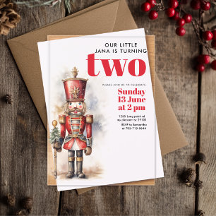 Nutcracker Red Magic Birthday   festlich Acryleinladungen
