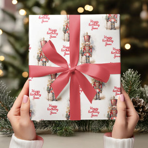 Nutcracker Red Magic Birthday Geschenkpapier