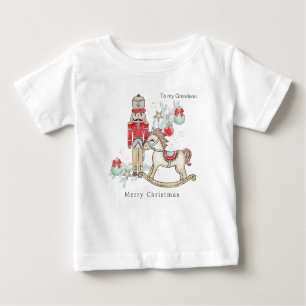 Nutcracker Rocking Horse Weihnachtsbaum Baby T-shirt