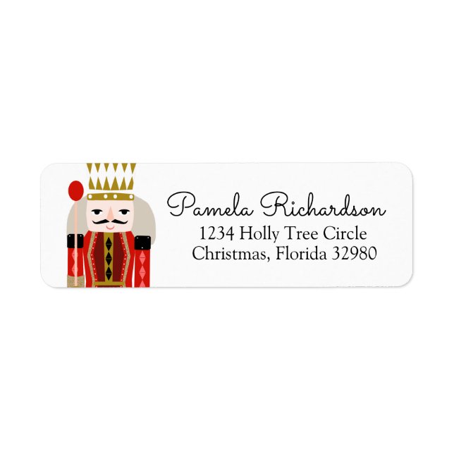 Nutcracker-Rücksendeadressen-Aufkleber (Vorne)