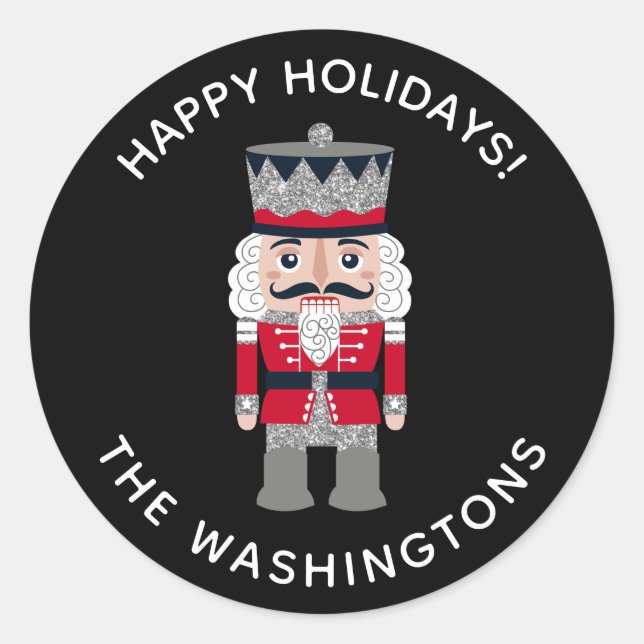 Nutcracker Runder Aufkleber (Vorderseite)